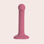 Dildo com Ventosa e Vibrador Recarregável Go Vibe Nina Rosa